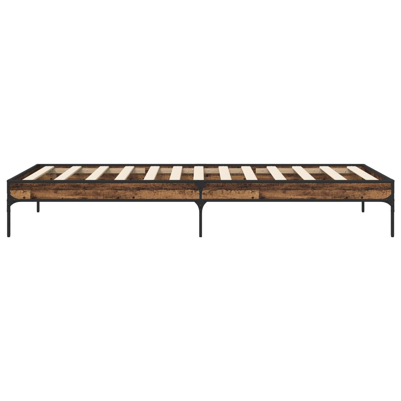 vidaXL Ramka łóżka Stare drewno 80 x 200 cm Drewno inżynieryjne