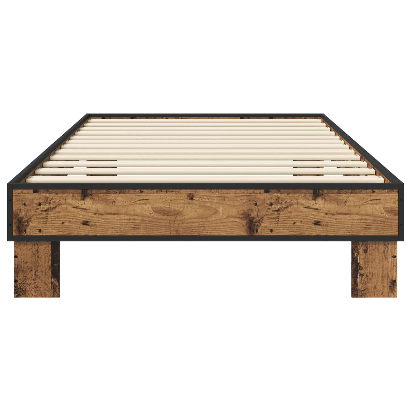 vidaXL Ramka łóżka Stare drewno 80 x 200 cm Drewno inżynieryjne