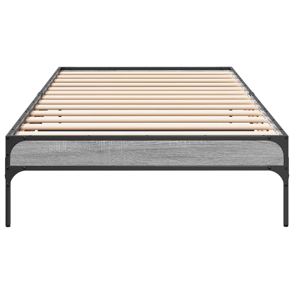 vidaXL Ramka łóżka Szary Sonoma 80 x 200 cm Drewno inżynieryjne