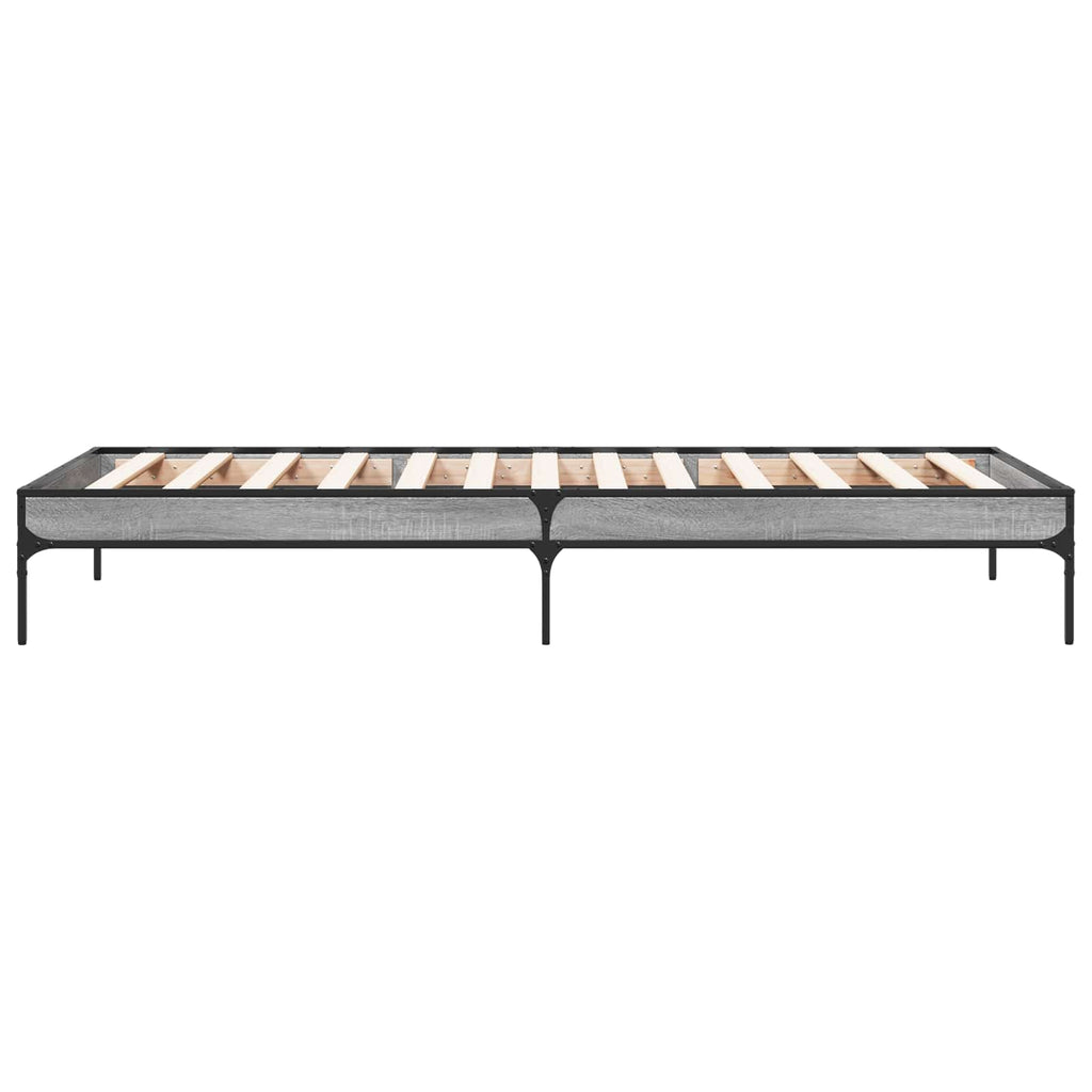 vidaXL Ramka łóżka Szary Sonoma 80 x 200 cm Drewno inżynieryjne