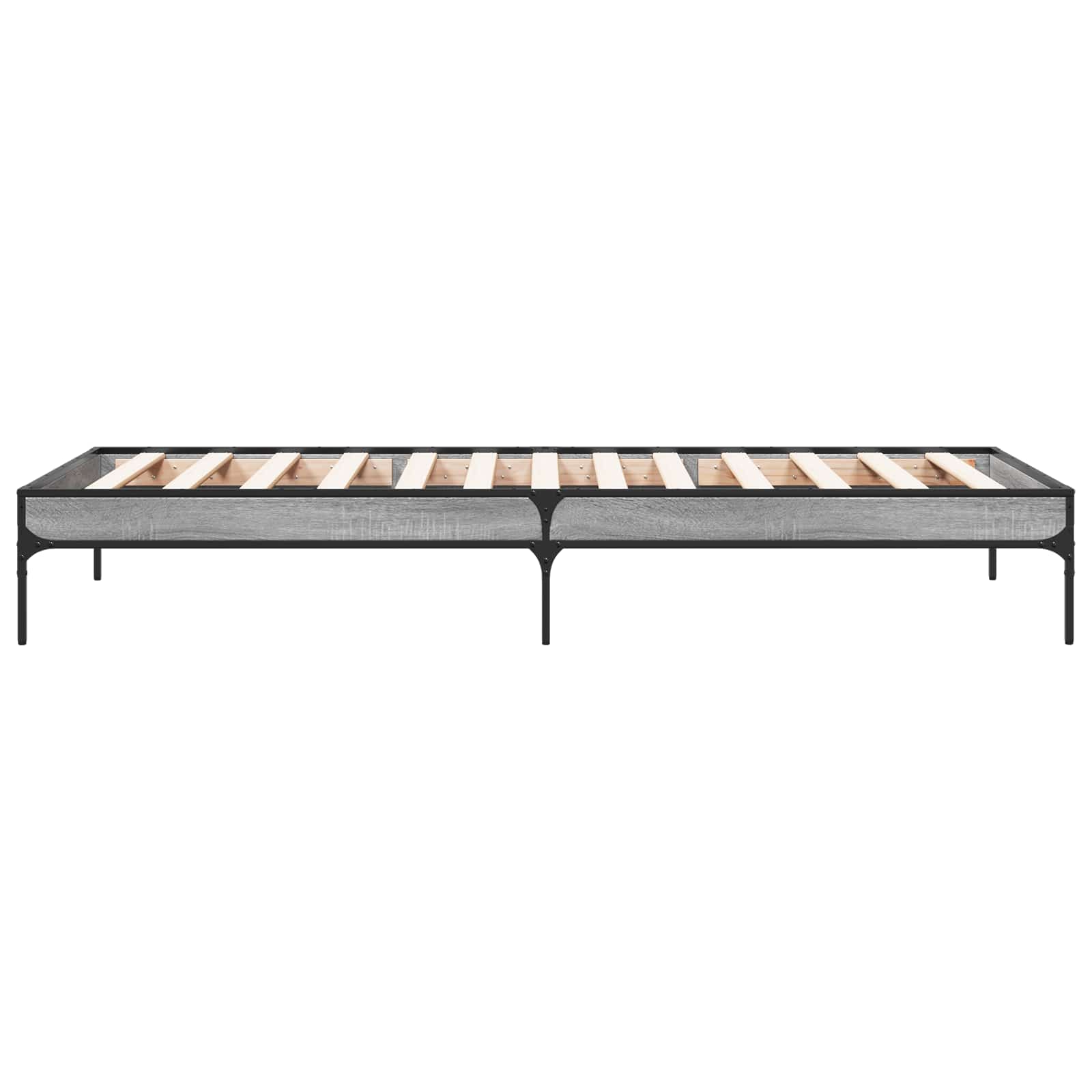 vidaXL Ramka łóżka Szary Sonoma 80 x 200 cm Drewno inżynieryjne