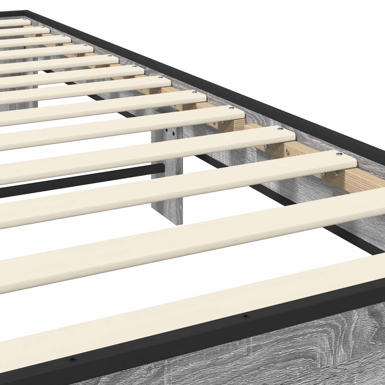 vidaXL Ramka łóżka Szary Sonoma 80 x 200 cm Drewno inżynieryjne