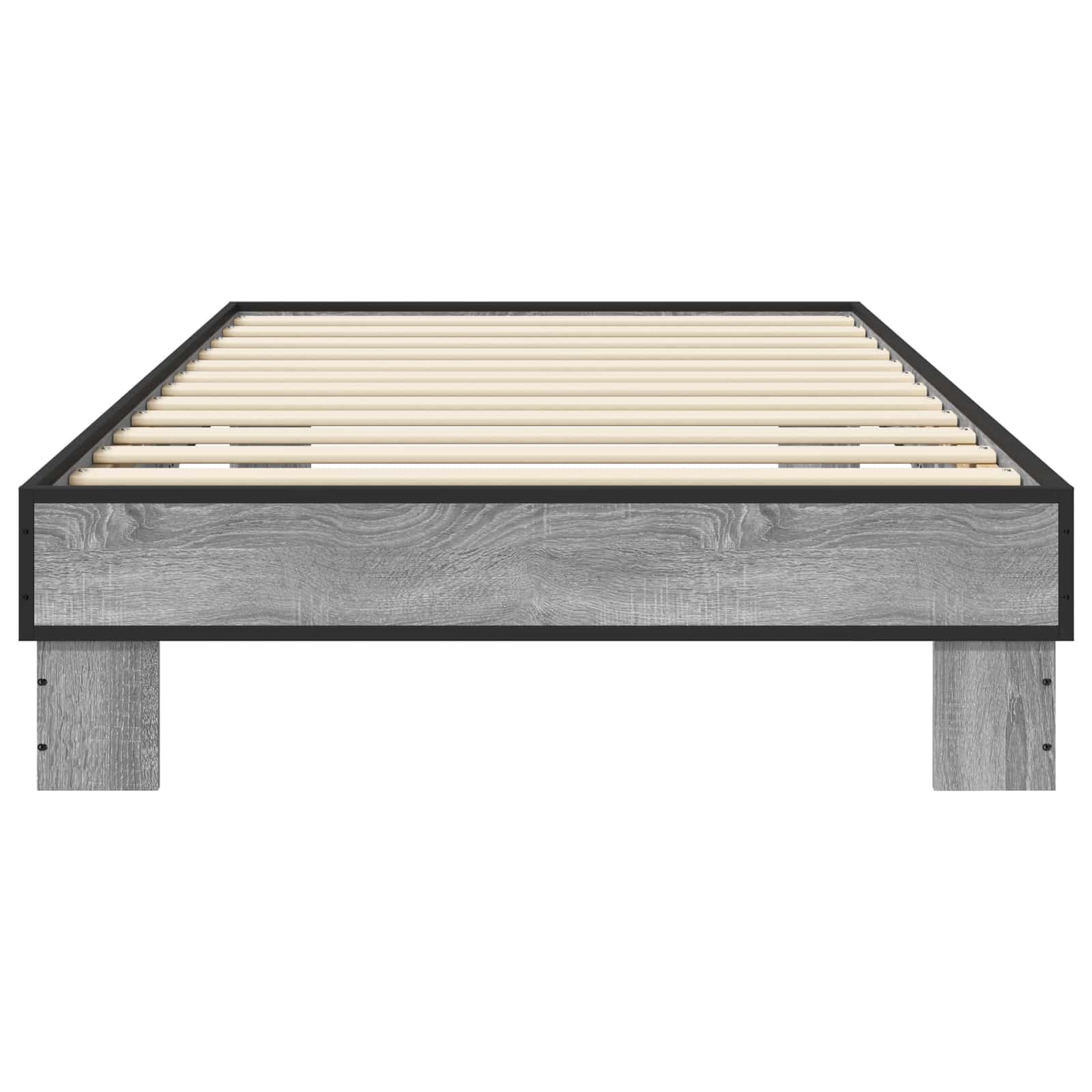 vidaXL Ramka łóżka Szary Sonoma 80 x 200 cm Drewno inżynieryjne