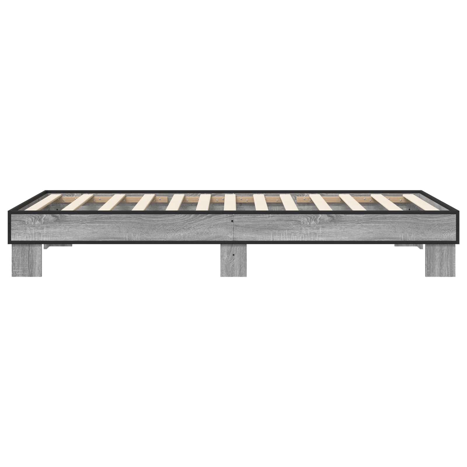 vidaXL Ramka łóżka Szary Sonoma 80 x 200 cm Drewno inżynieryjne