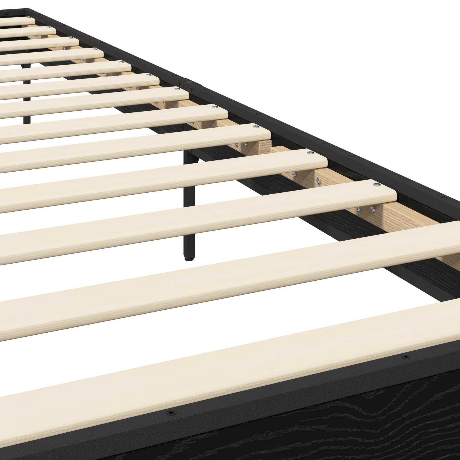 vidaXL Ramka łóżka Czarny dąb 80 x 200 cm Drewno inżynieryjne
