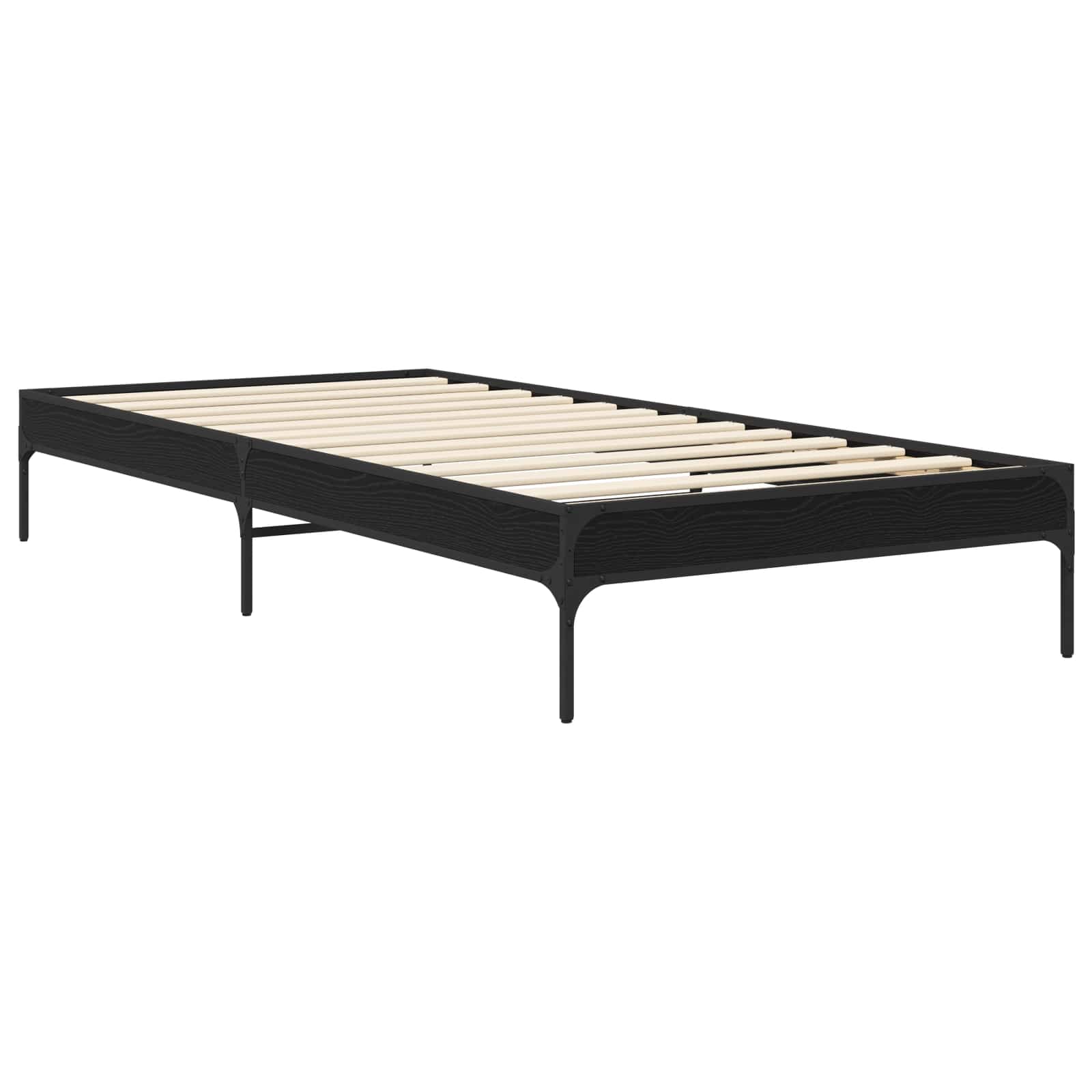 vidaXL Ramka łóżka Czarny dąb 80 x 200 cm Drewno inżynieryjne