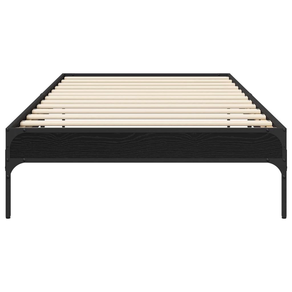 vidaXL Ramka łóżka Czarny dąb 80 x 200 cm Drewno inżynieryjne