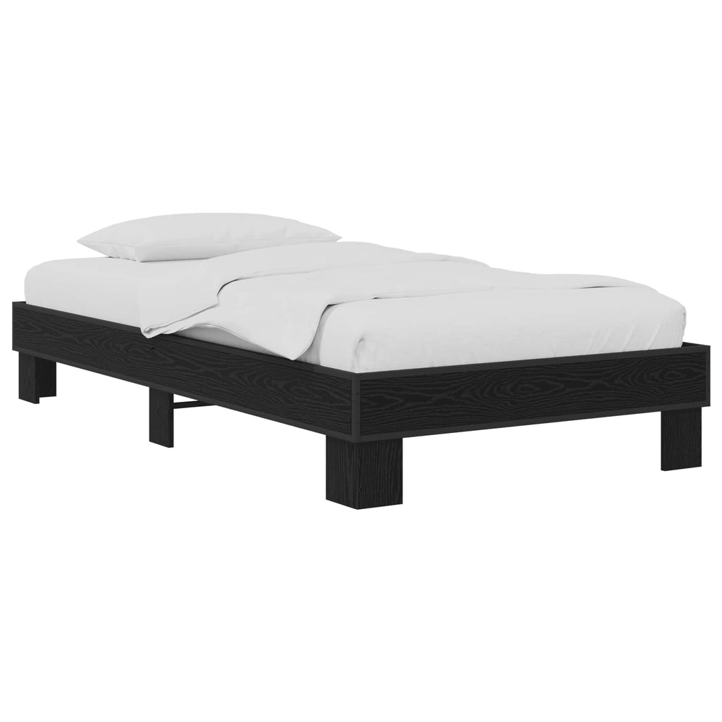 vidaXL Ramka łóżka Czarny dąb 80 x 200 cm Drewno inżynieryjne