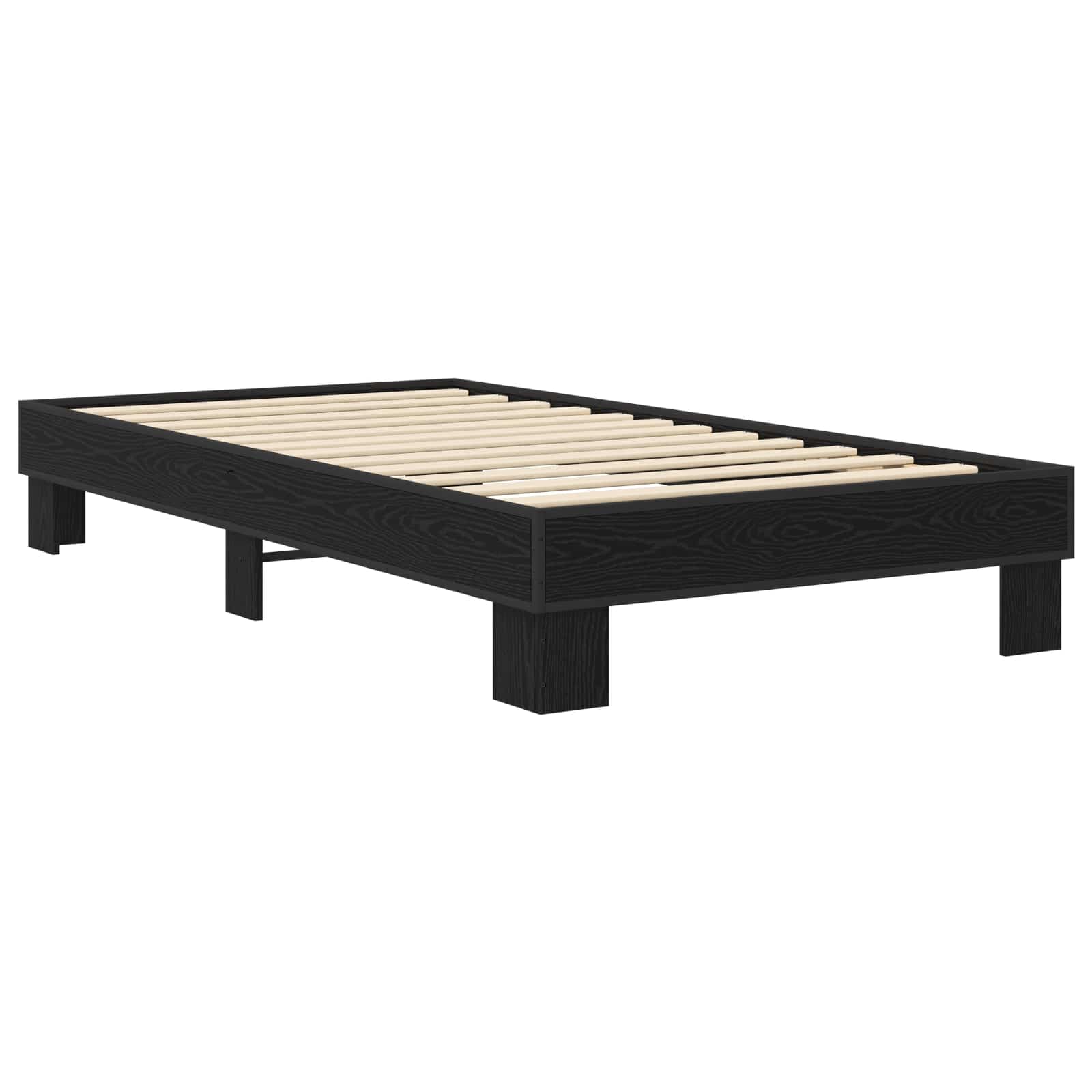 vidaXL Ramka łóżka Czarny dąb 80 x 200 cm Drewno inżynieryjne
