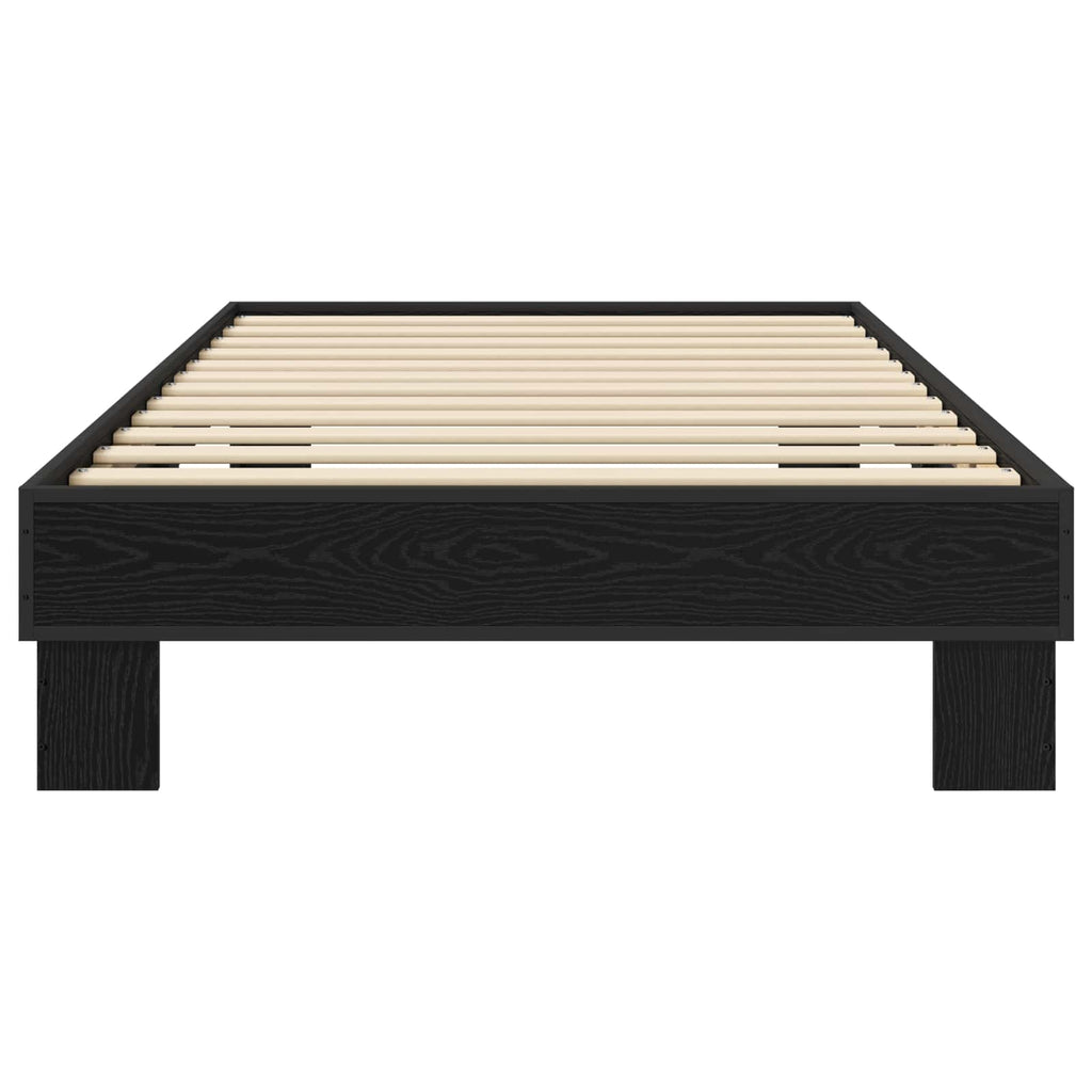 vidaXL Ramka łóżka Czarny dąb 80 x 200 cm Drewno inżynieryjne