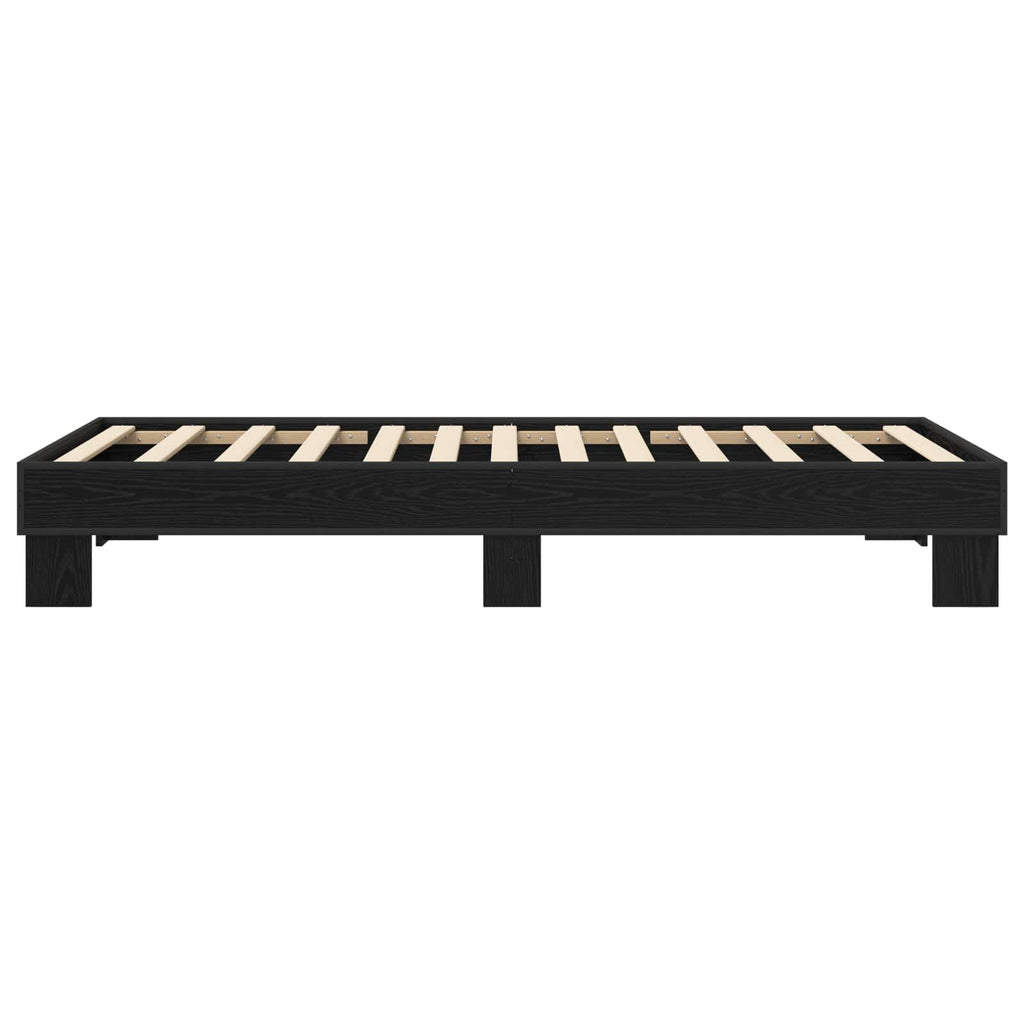 vidaXL Ramka łóżka Czarny dąb 80 x 200 cm Drewno inżynieryjne