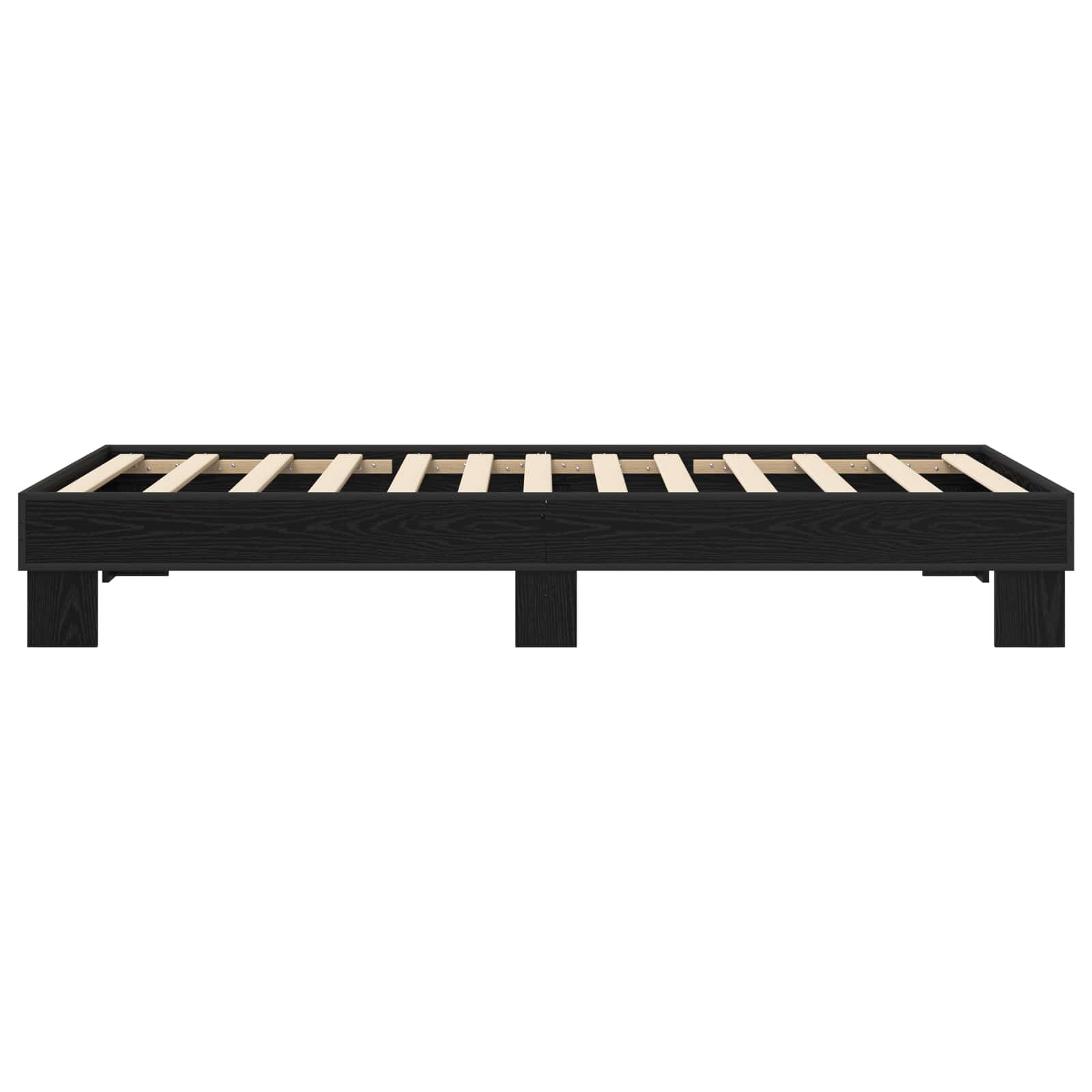 vidaXL Ramka łóżka Czarny dąb 80 x 200 cm Drewno inżynieryjne