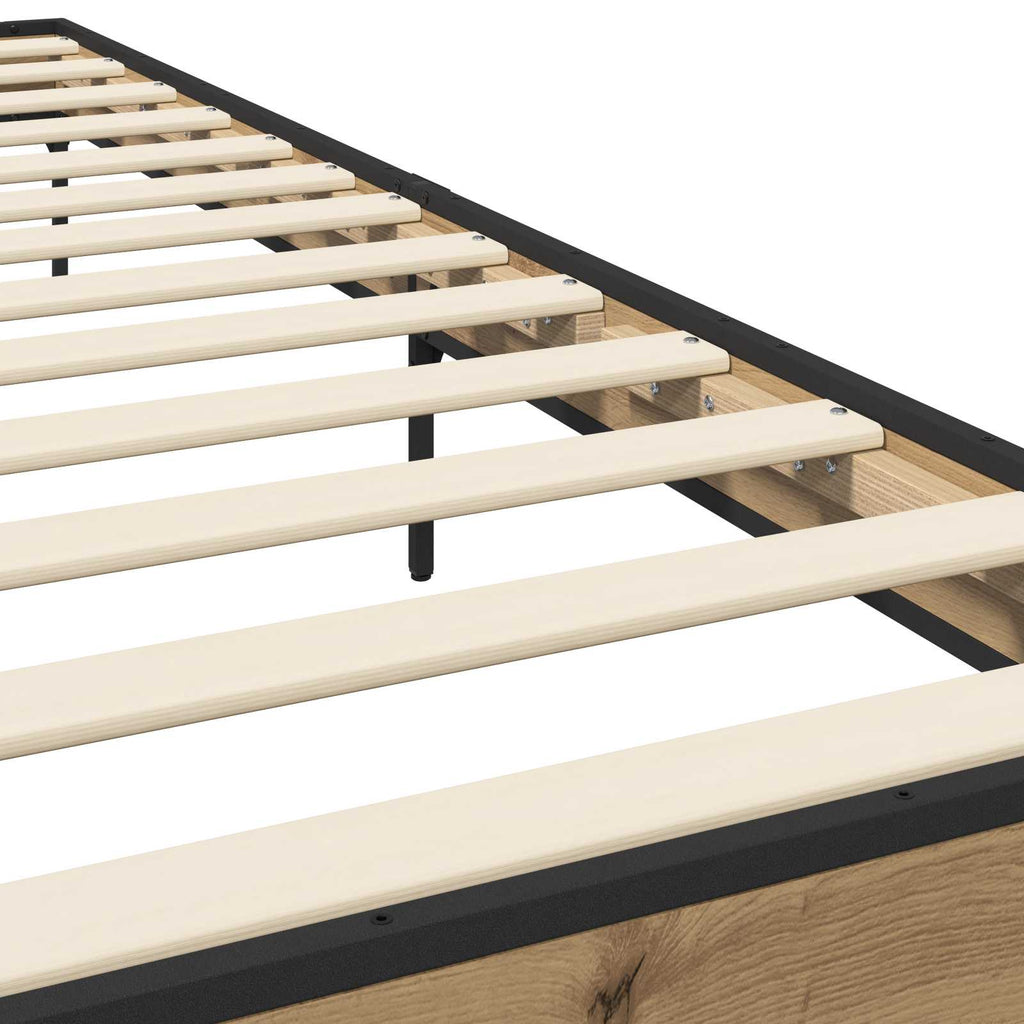 vidaXL Ramka łóżka Dąb artisian 80 x 200 cm Drewno inżynieryjne