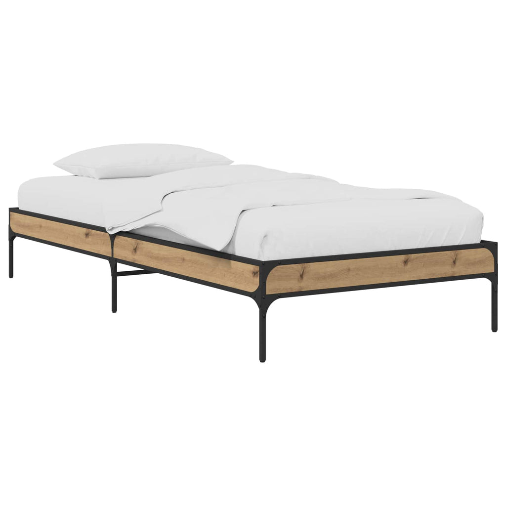 vidaXL Ramka łóżka Dąb artisian 80 x 200 cm Drewno inżynieryjne