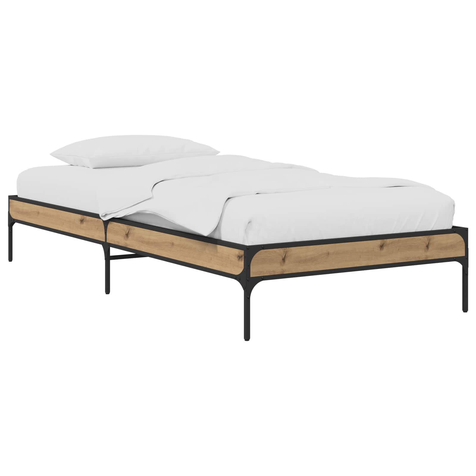 vidaXL Ramka łóżka Dąb artisian 80 x 200 cm Drewno inżynieryjne