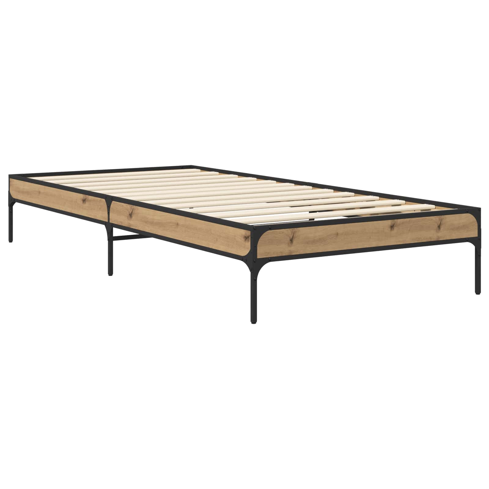 vidaXL Ramka łóżka Dąb artisian 80 x 200 cm Drewno inżynieryjne