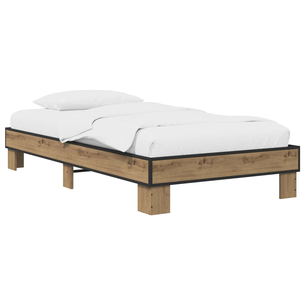vidaXL Ramka łóżka Dąb artisan 80 x 200 cm Drewno inżynieryjne