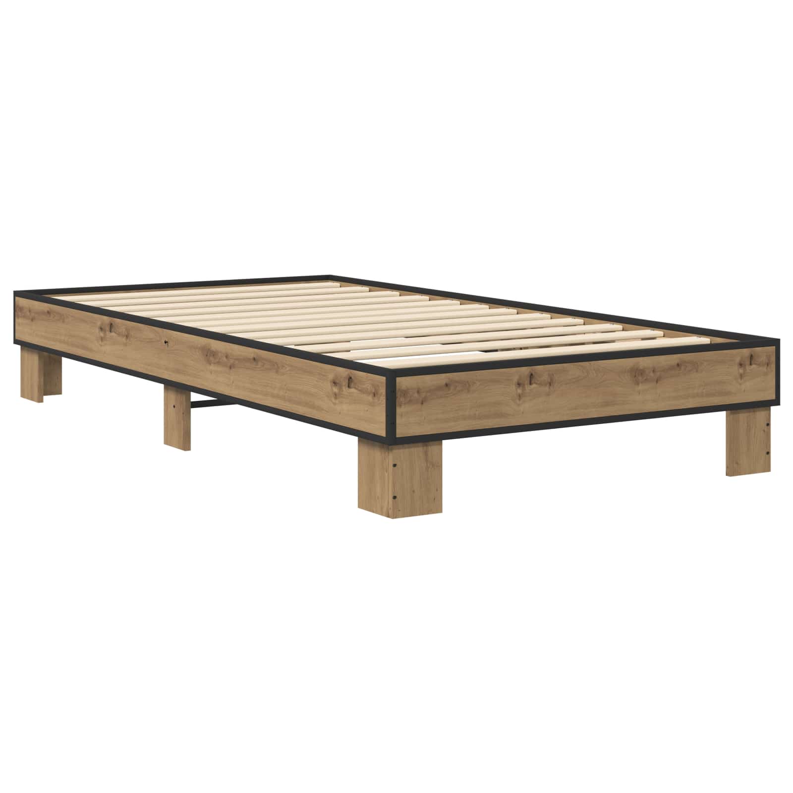 vidaXL Ramka łóżka Dąb artisan 80 x 200 cm Drewno inżynieryjne