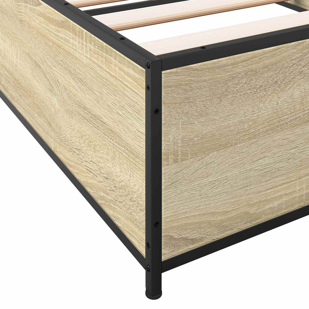 vidaXL Ramka łóżka dąb Sonoma 80 x 200 cm Drewno inżynieryjne