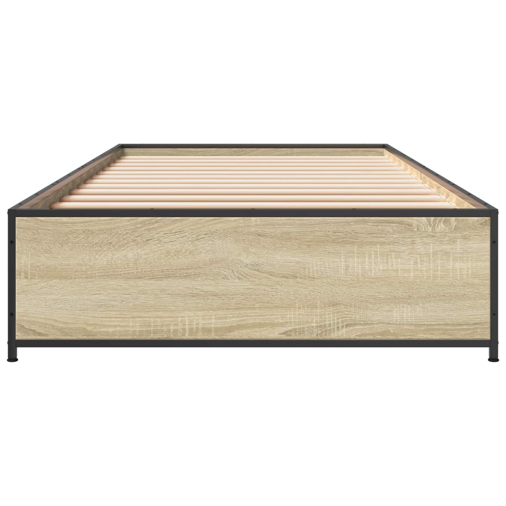 vidaXL Ramka łóżka dąb Sonoma 80 x 200 cm Drewno inżynieryjne