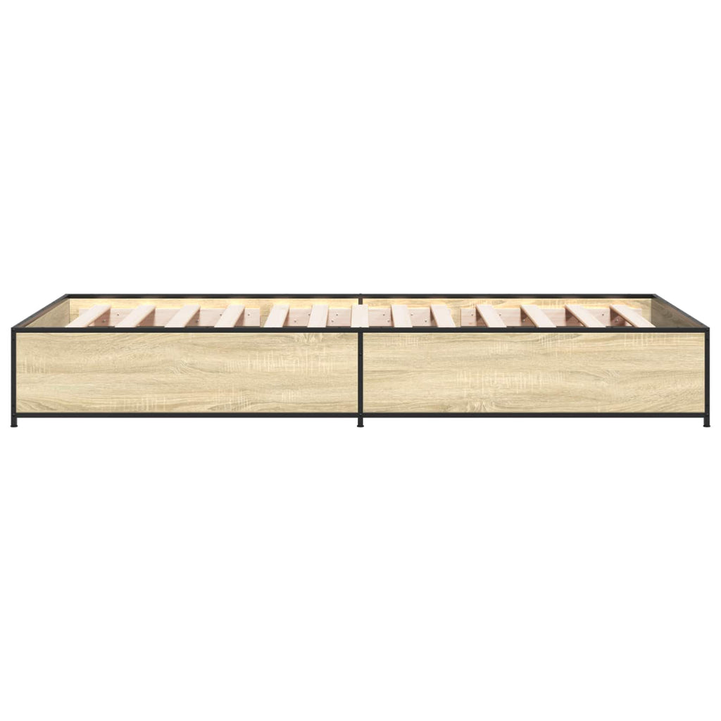 vidaXL Ramka łóżka dąb Sonoma 80 x 200 cm Drewno inżynieryjne