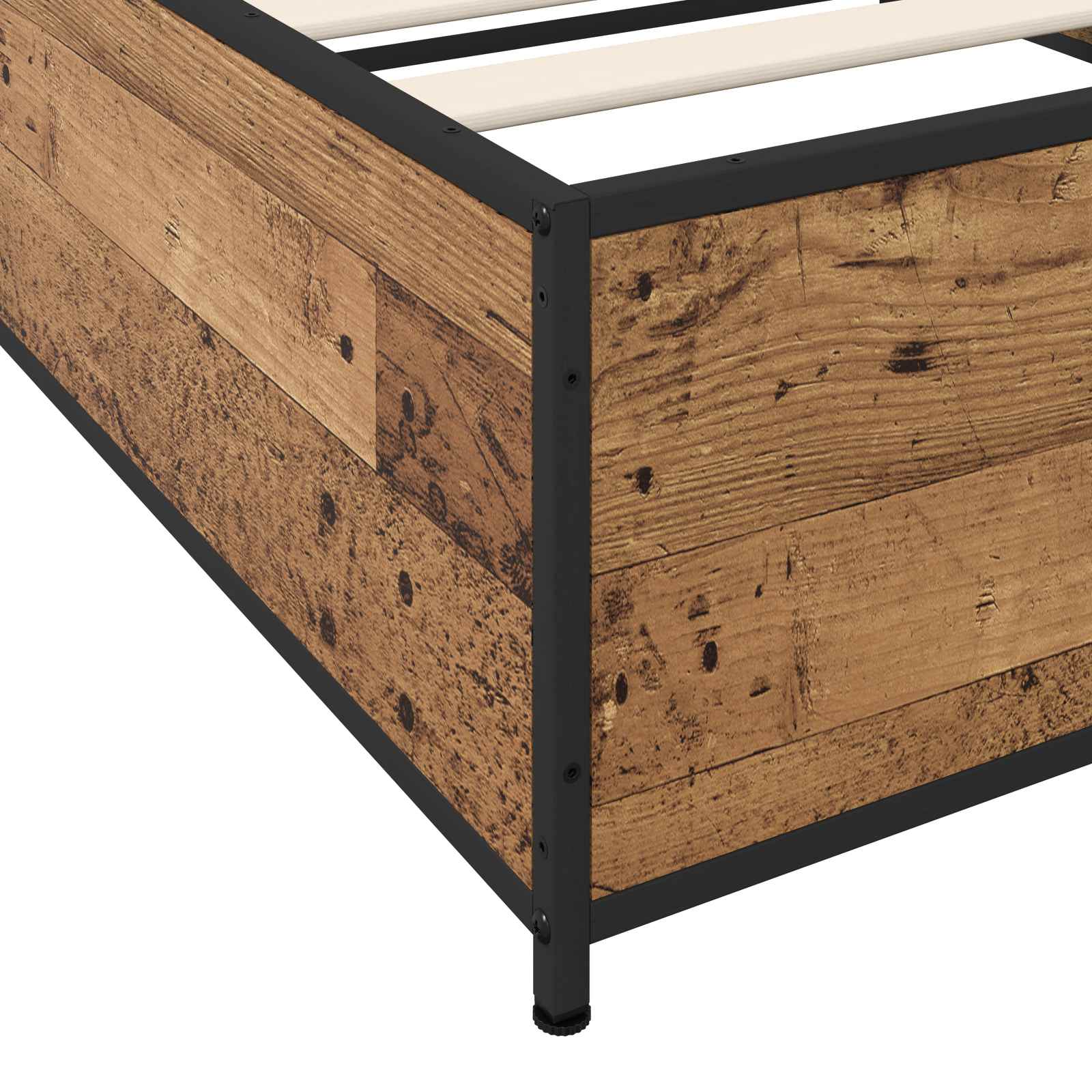 vidaXL Ramka łóżka Stare drewno 80 x 200 cm Drewno inżynieryjne