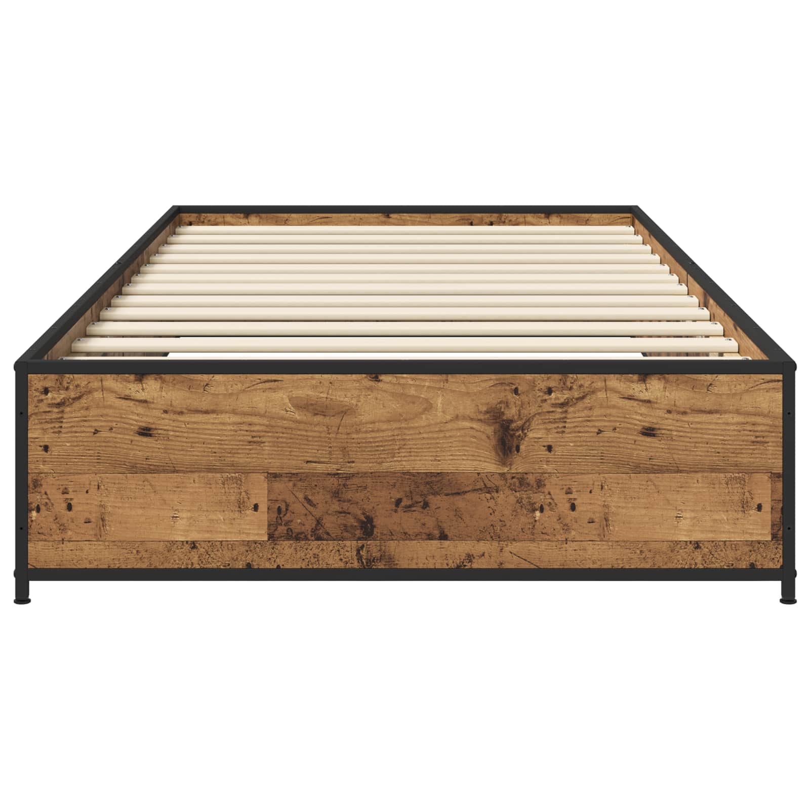 vidaXL Ramka łóżka Stare drewno 80 x 200 cm Drewno inżynieryjne