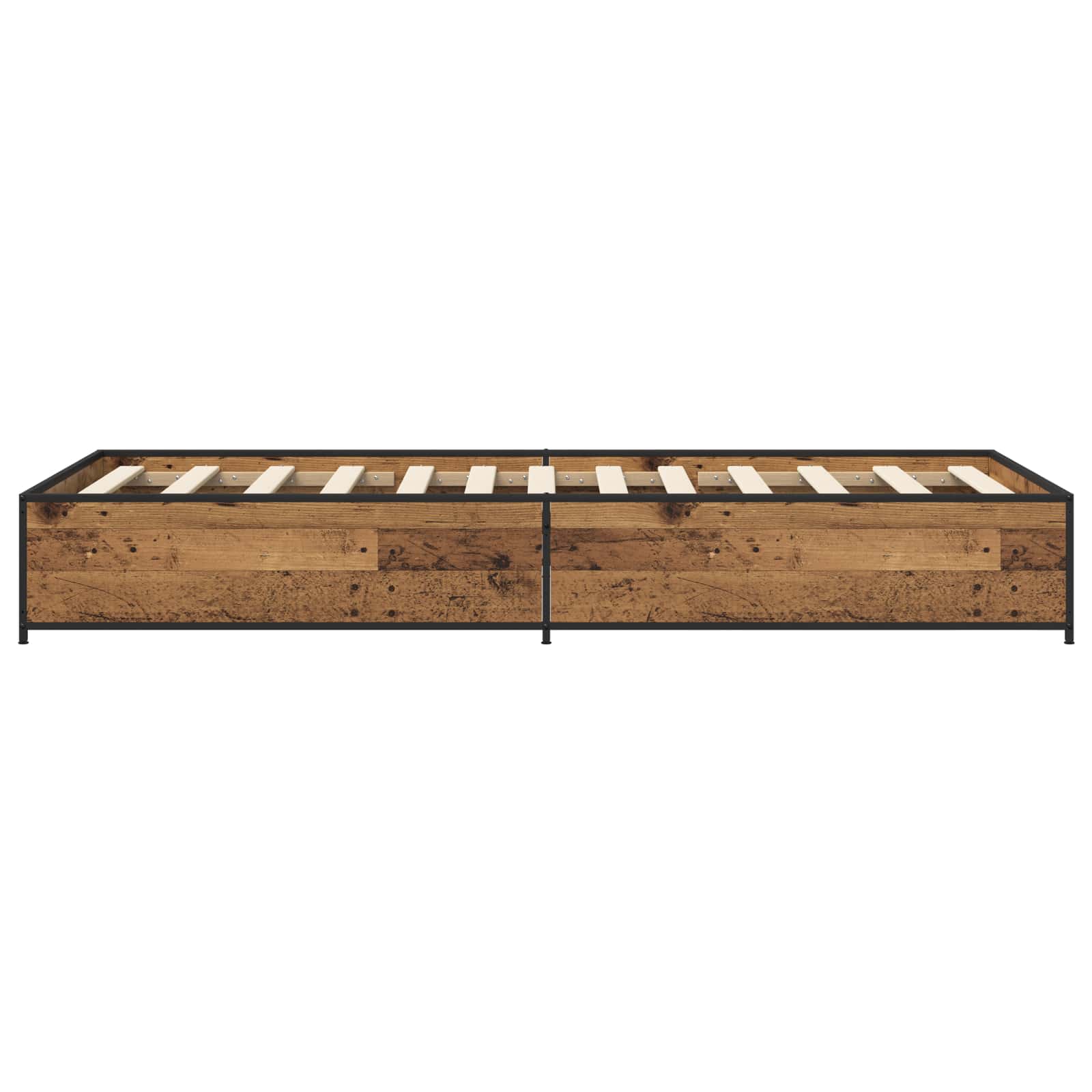 vidaXL Ramka łóżka Stare drewno 80 x 200 cm Drewno inżynieryjne