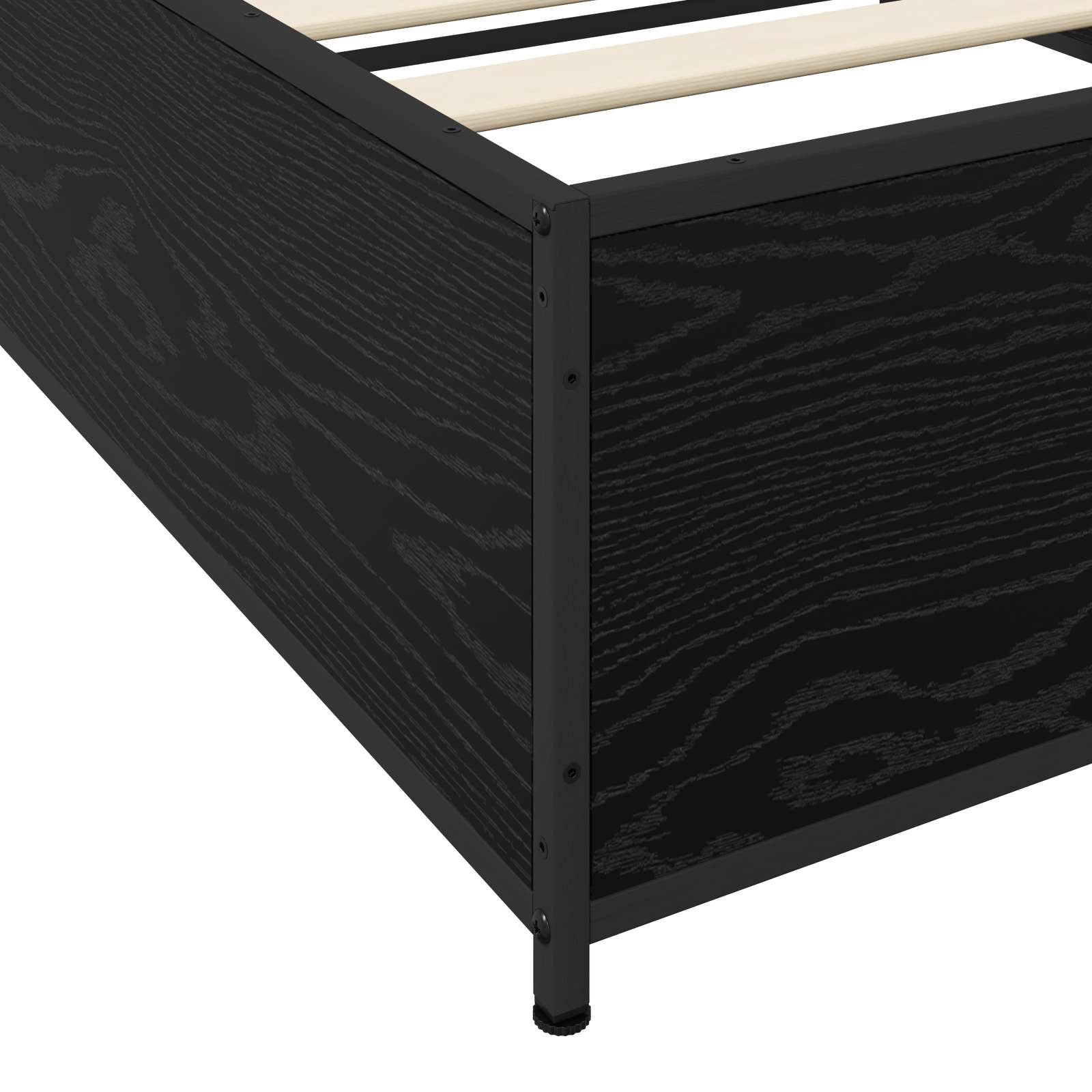 vidaXL Ramka łóżka Czarny dąb 80 x 200 cm Drewno inżynieryjne