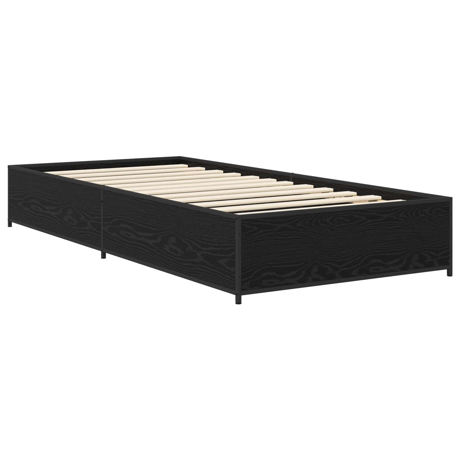 vidaXL Ramka łóżka Czarny dąb 80 x 200 cm Drewno inżynieryjne