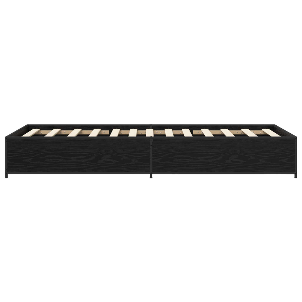 vidaXL Ramka łóżka Czarny dąb 80 x 200 cm Drewno inżynieryjne