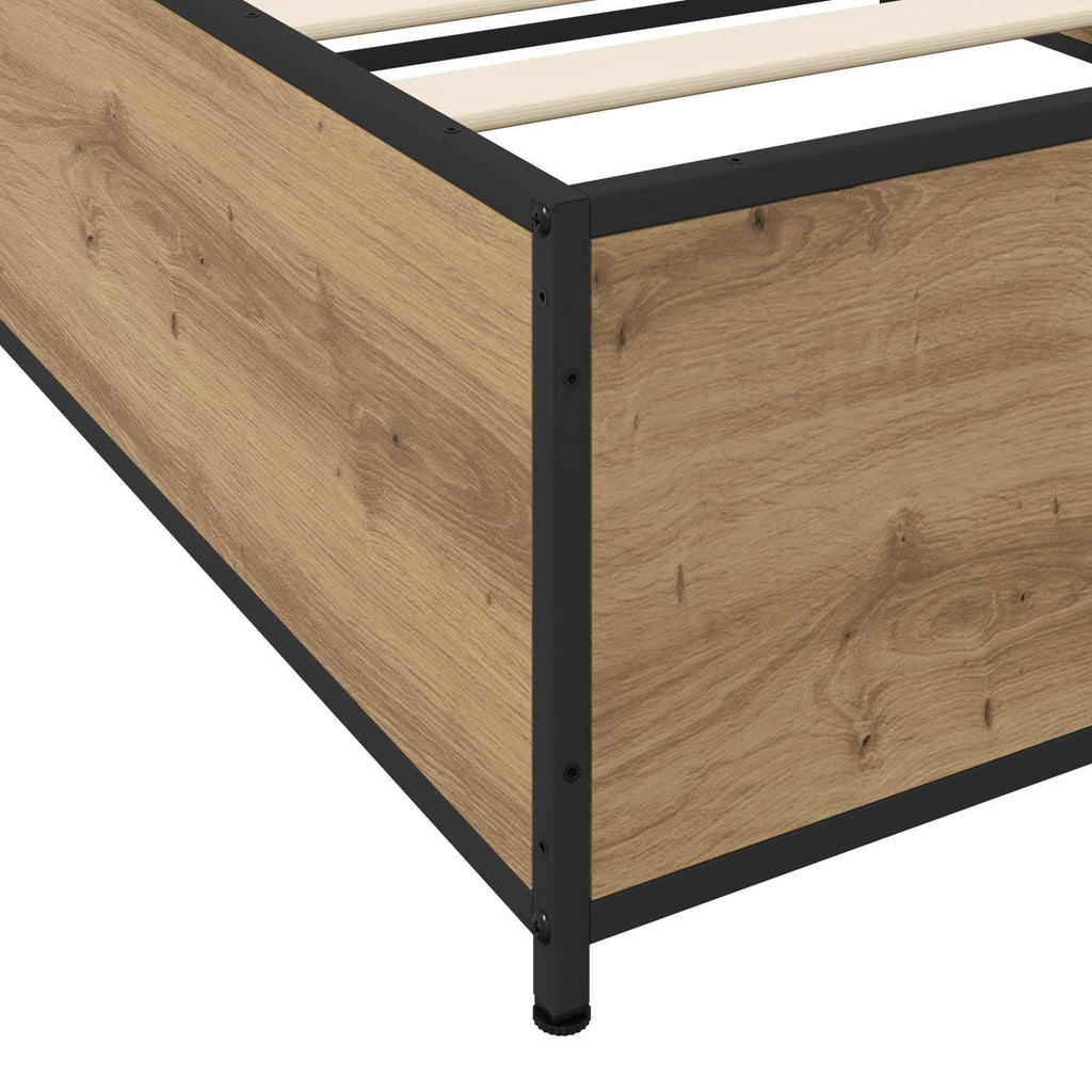 vidaXL Ramka łóżka Dąb artisan 80 x 200 cm Drewno inżynieryjne