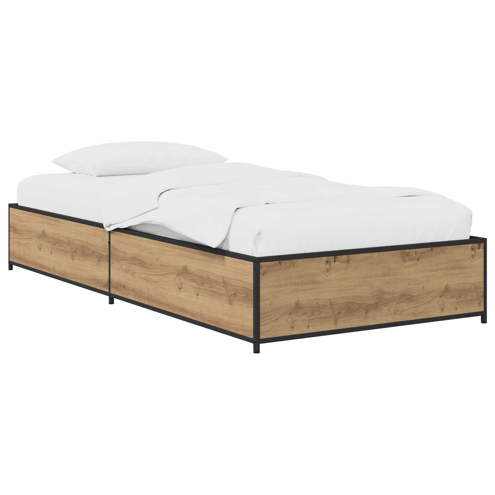 vidaXL Ramka łóżka Dąb artisan 80 x 200 cm Drewno inżynieryjne