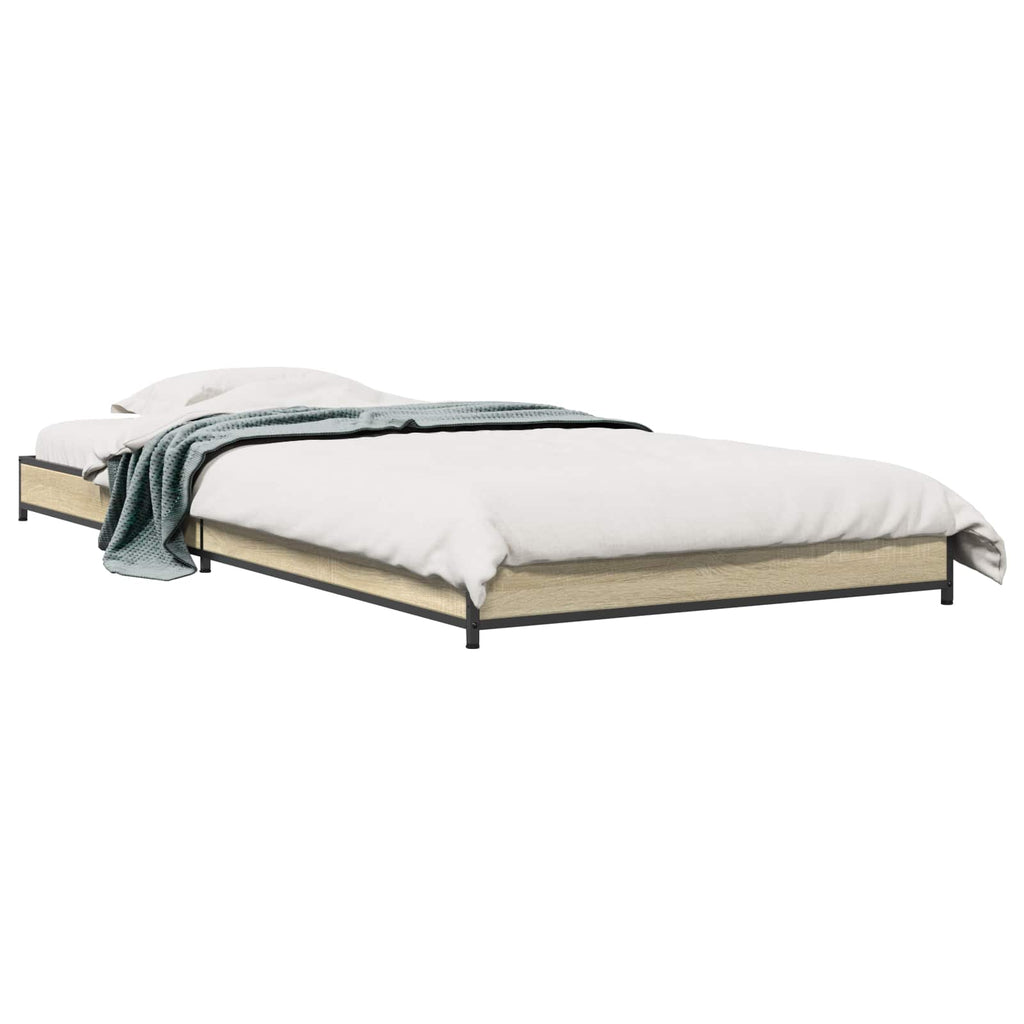 vidaXL Ramka łóżka dąb Sonoma 80 x 200 cm Drewno inżynieryjne