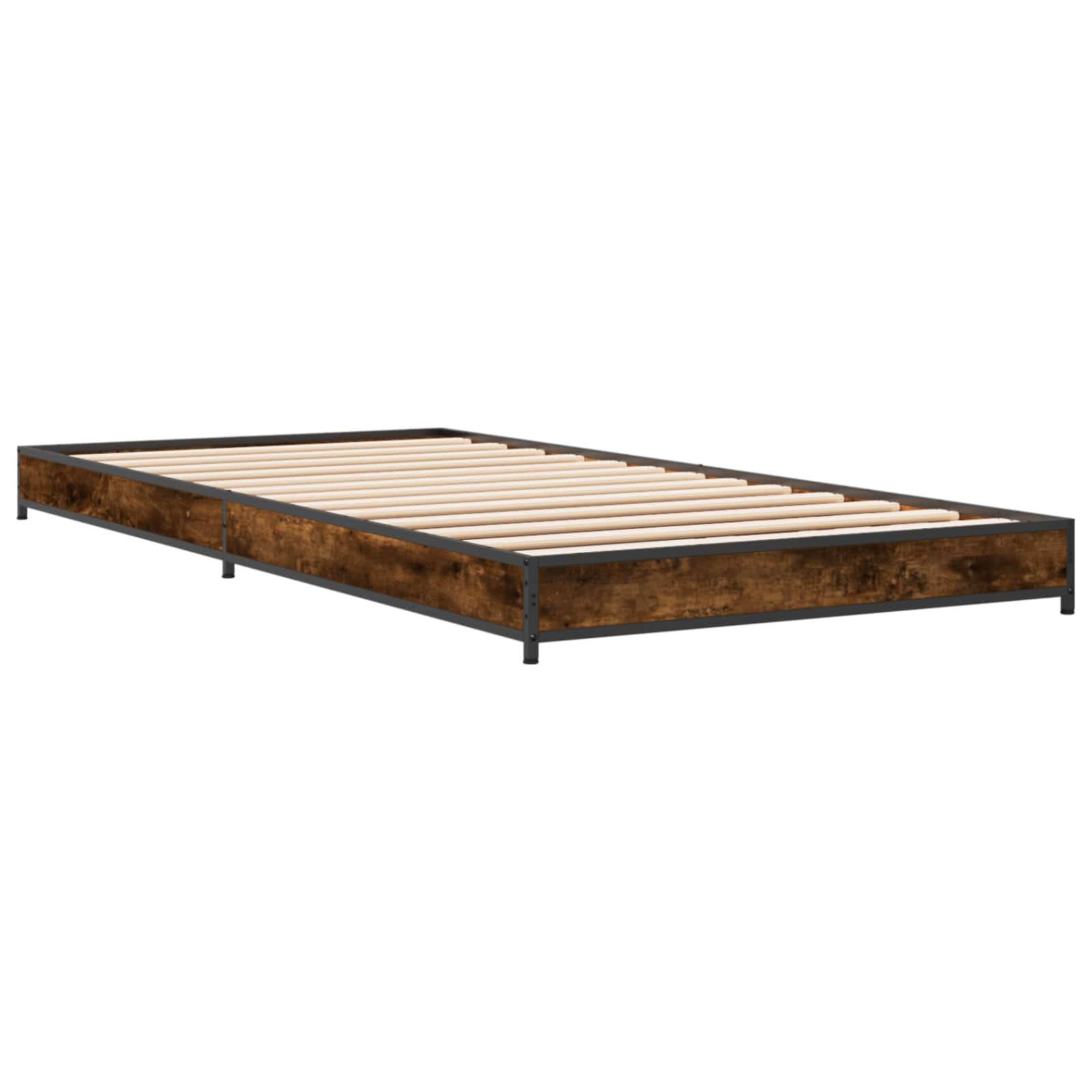 vidaXL Ramka łóżka Dąb wędzony 80 x 200 cm Drewno inżynieryjne