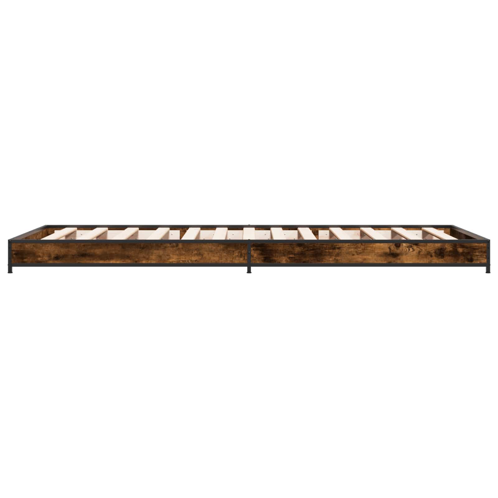vidaXL Ramka łóżka Dąb wędzony 80 x 200 cm Drewno inżynieryjne