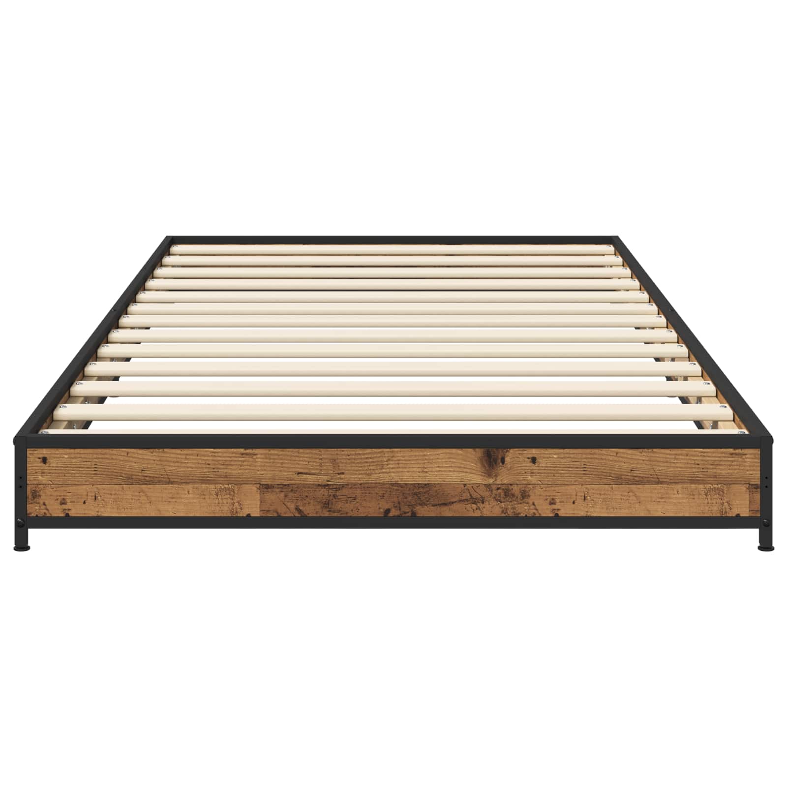 vidaXL Ramka łóżka Stare drewno 80 x 200 cm Drewno inżynieryjne