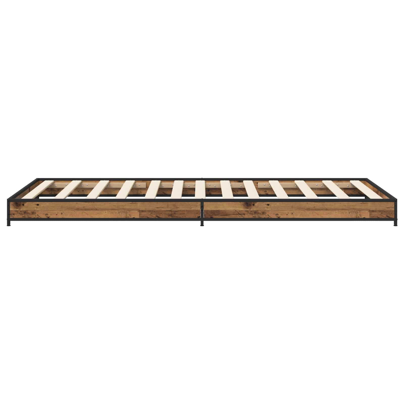 vidaXL Ramka łóżka Stare drewno 80 x 200 cm Drewno inżynieryjne
