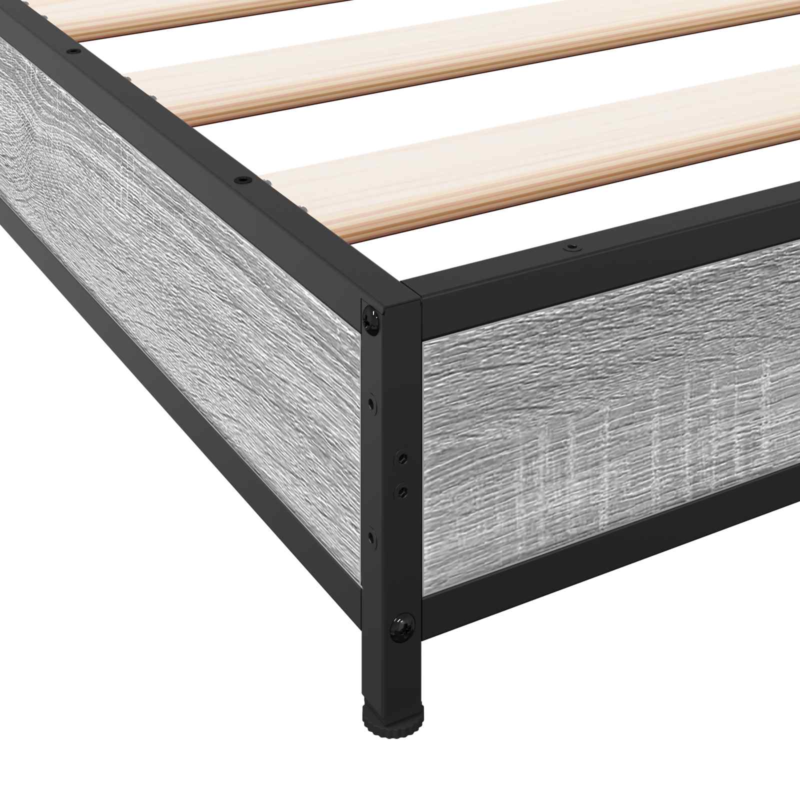 vidaXL Ramka łóżka Szary Sonoma 80 x 200 cm Drewno inżynieryjne