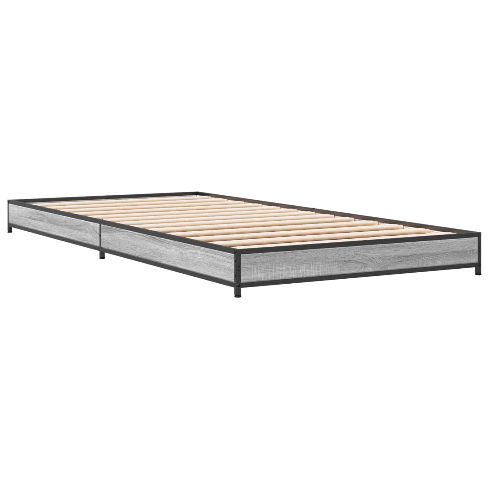 vidaXL Ramka łóżka Szary Sonoma 80 x 200 cm Drewno inżynieryjne