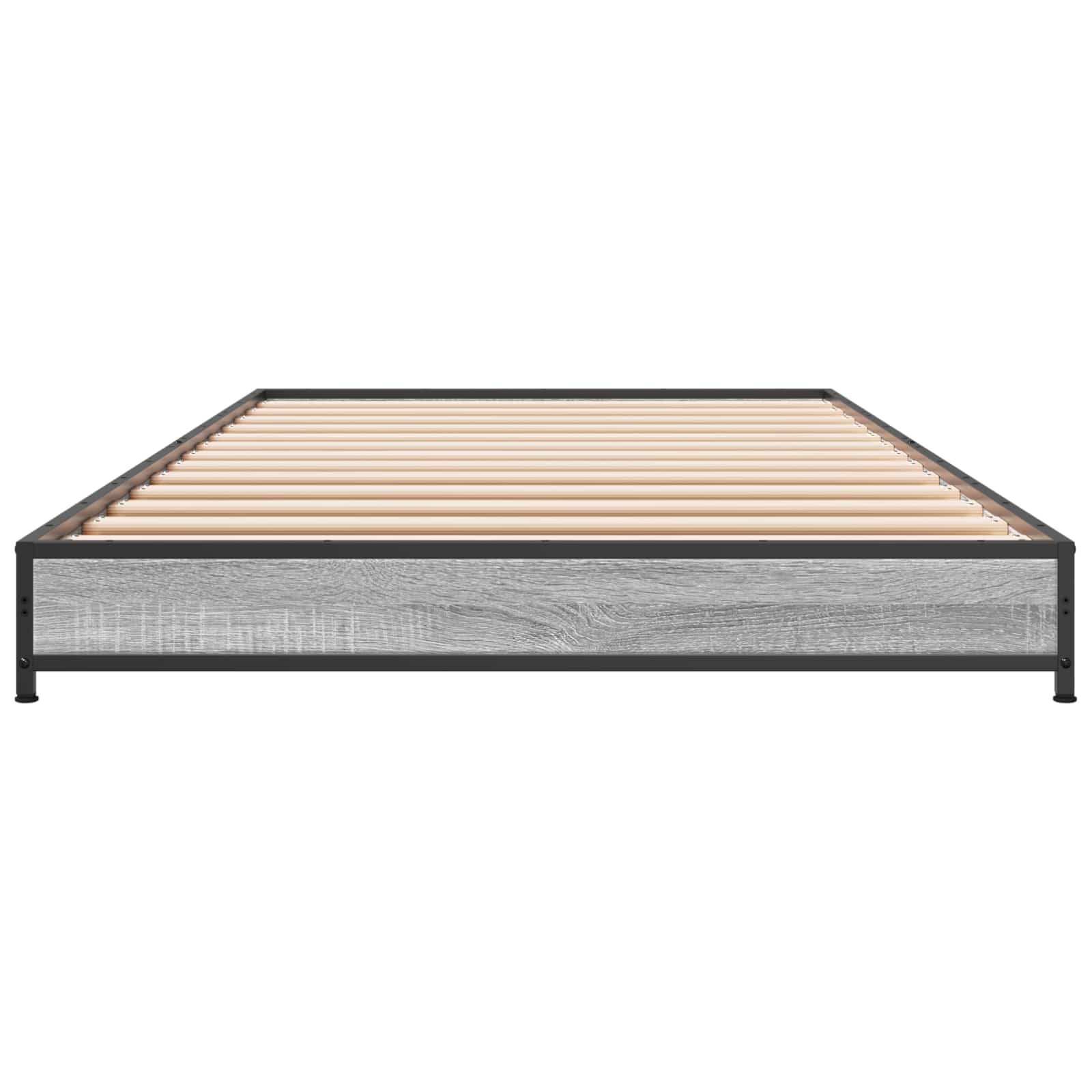 vidaXL Ramka łóżka Szary Sonoma 80 x 200 cm Drewno inżynieryjne