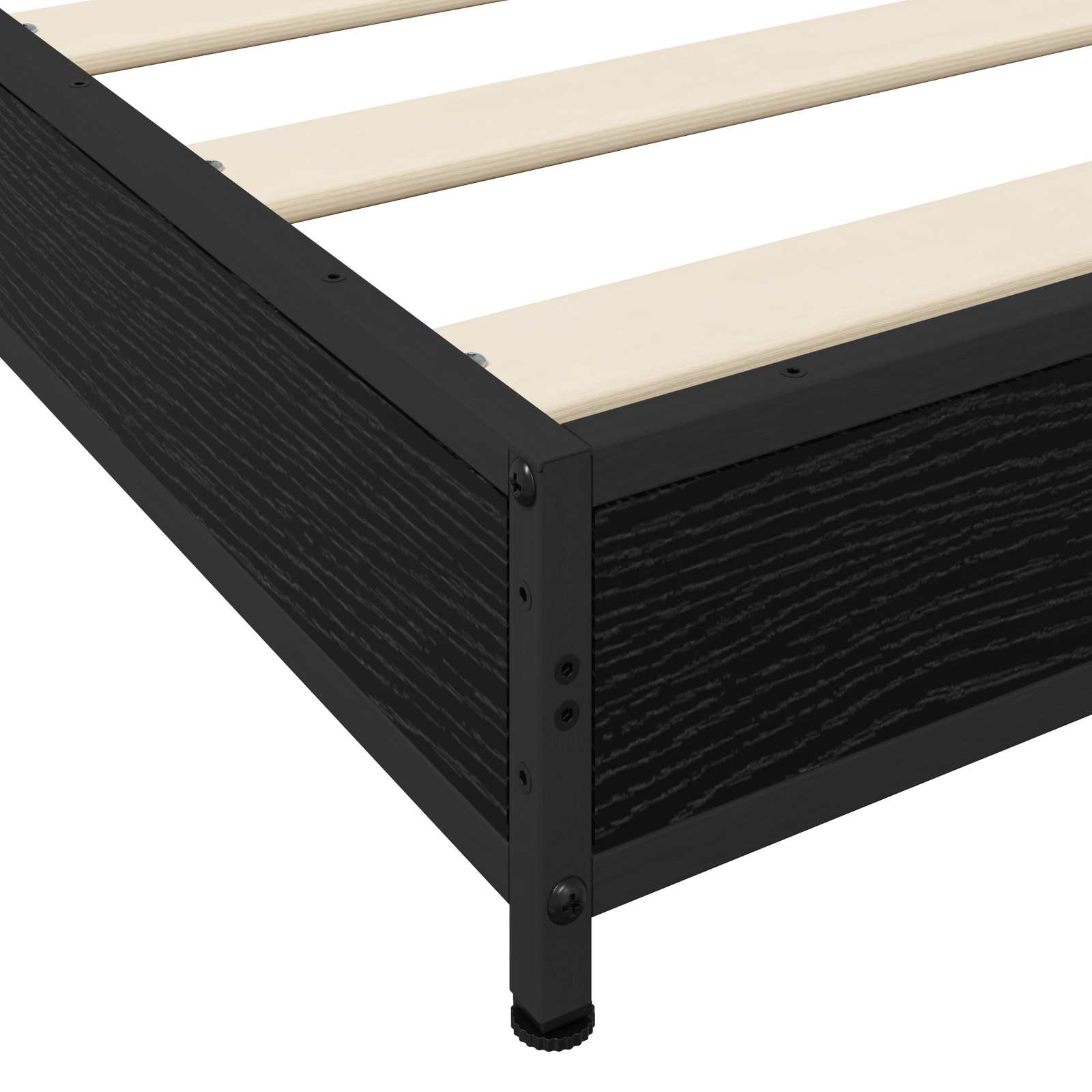 vidaXL Ramka łóżka Czarny dąb 80 x 200 cm Drewno inżynieryjne