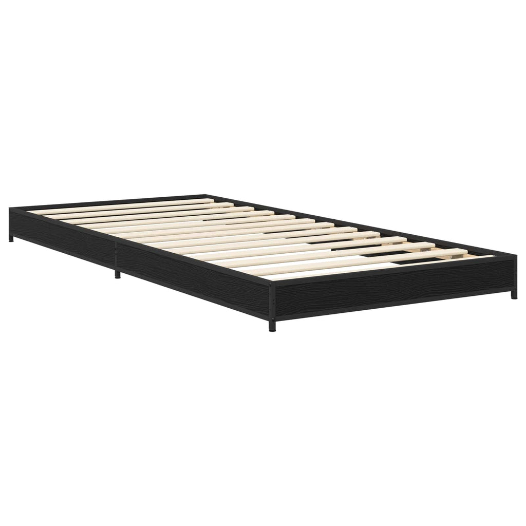 vidaXL Ramka łóżka Czarny dąb 80 x 200 cm Drewno inżynieryjne