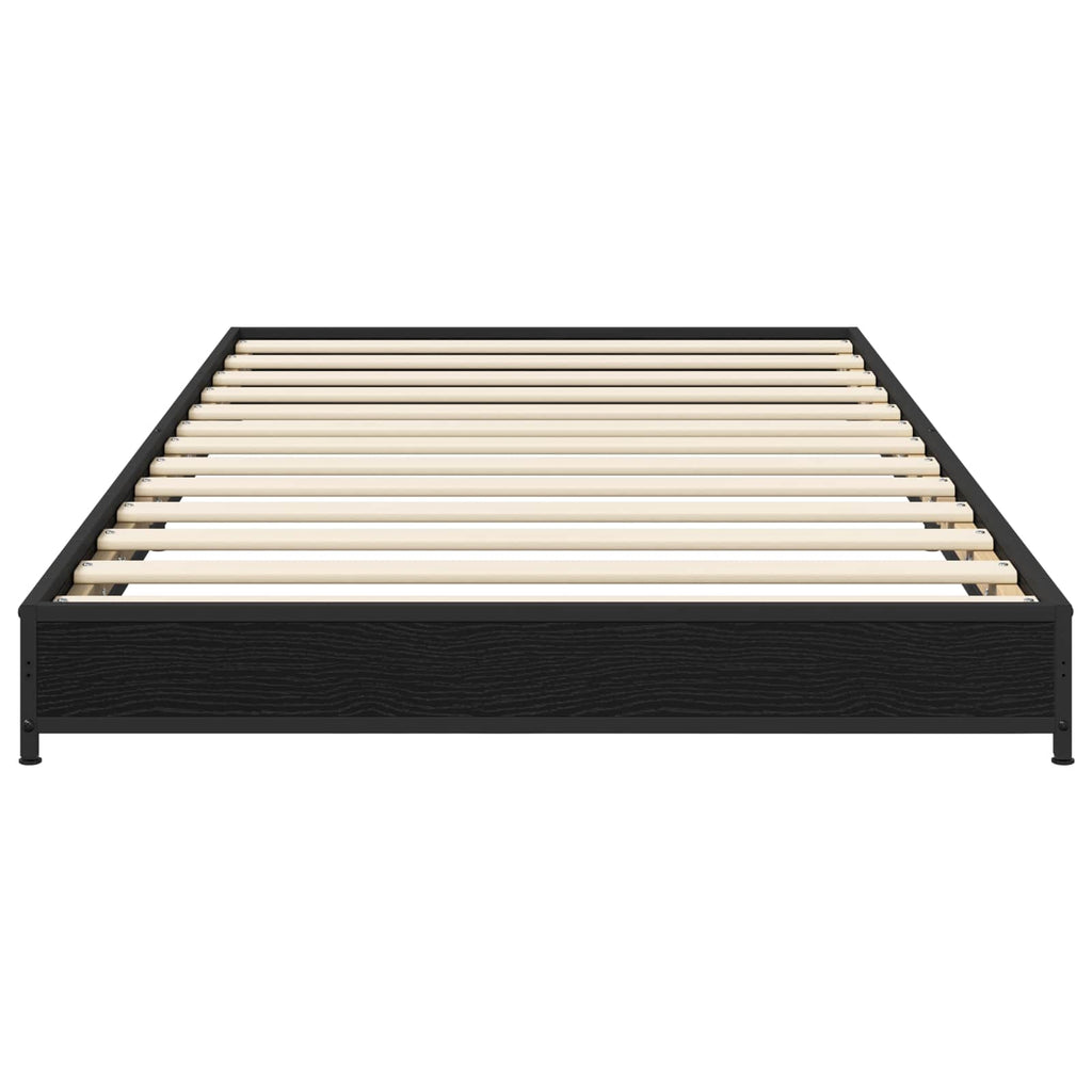vidaXL Ramka łóżka Czarny dąb 80 x 200 cm Drewno inżynieryjne