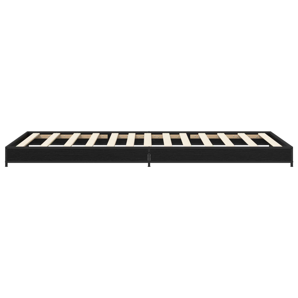 vidaXL Ramka łóżka Czarny dąb 80 x 200 cm Drewno inżynieryjne