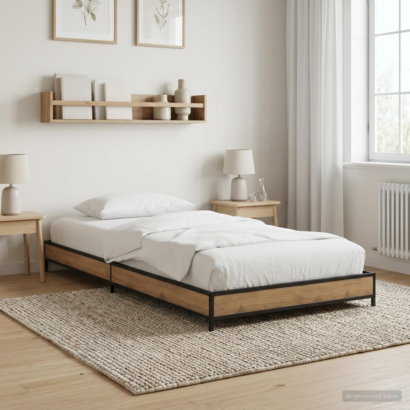 vidaXL Ramka łóżka Dąb artisan 80 x 200 cm Drewno inżynieryjne