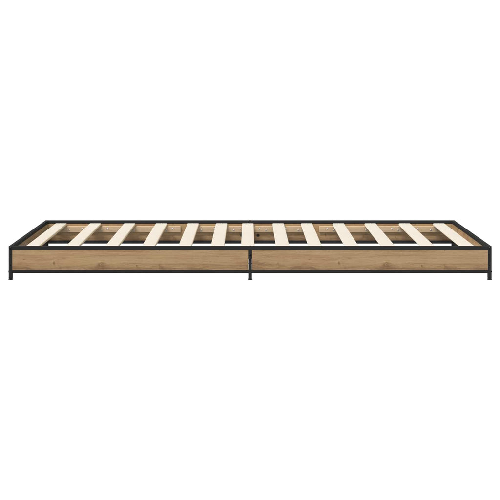 vidaXL Ramka łóżka Dąb artisan 80 x 200 cm Drewno inżynieryjne