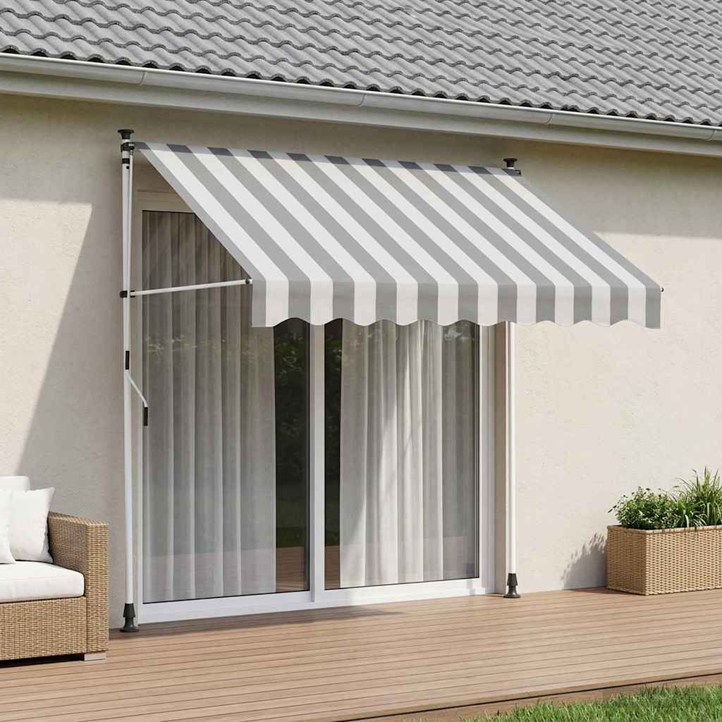 vidaXL Ręczna markiza zwijana Antracytowy i biały 100 cm