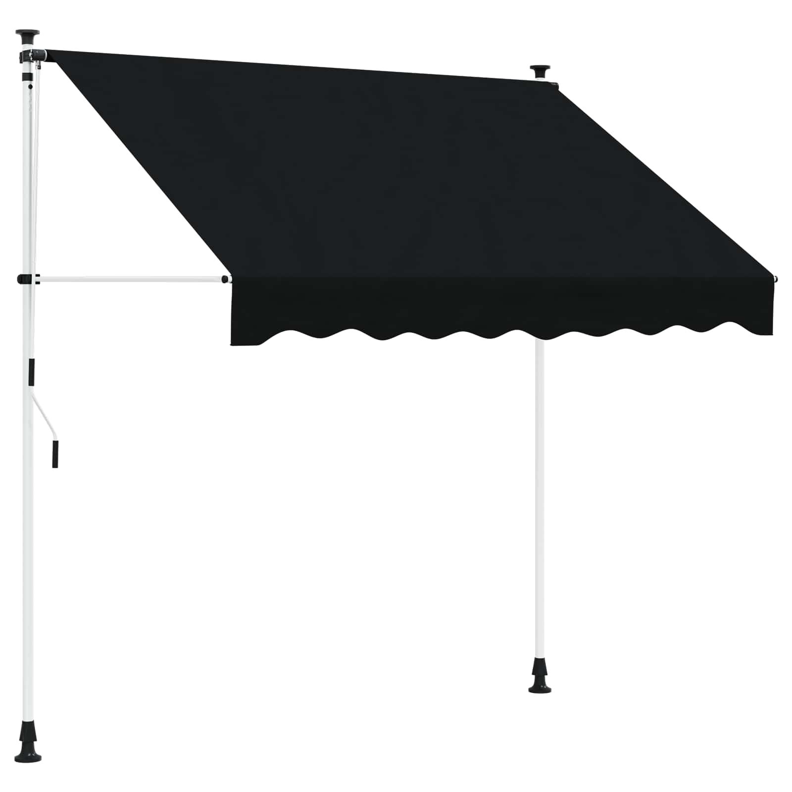 vidaXL Ręczna markiza zwijana Czarny 100 cm