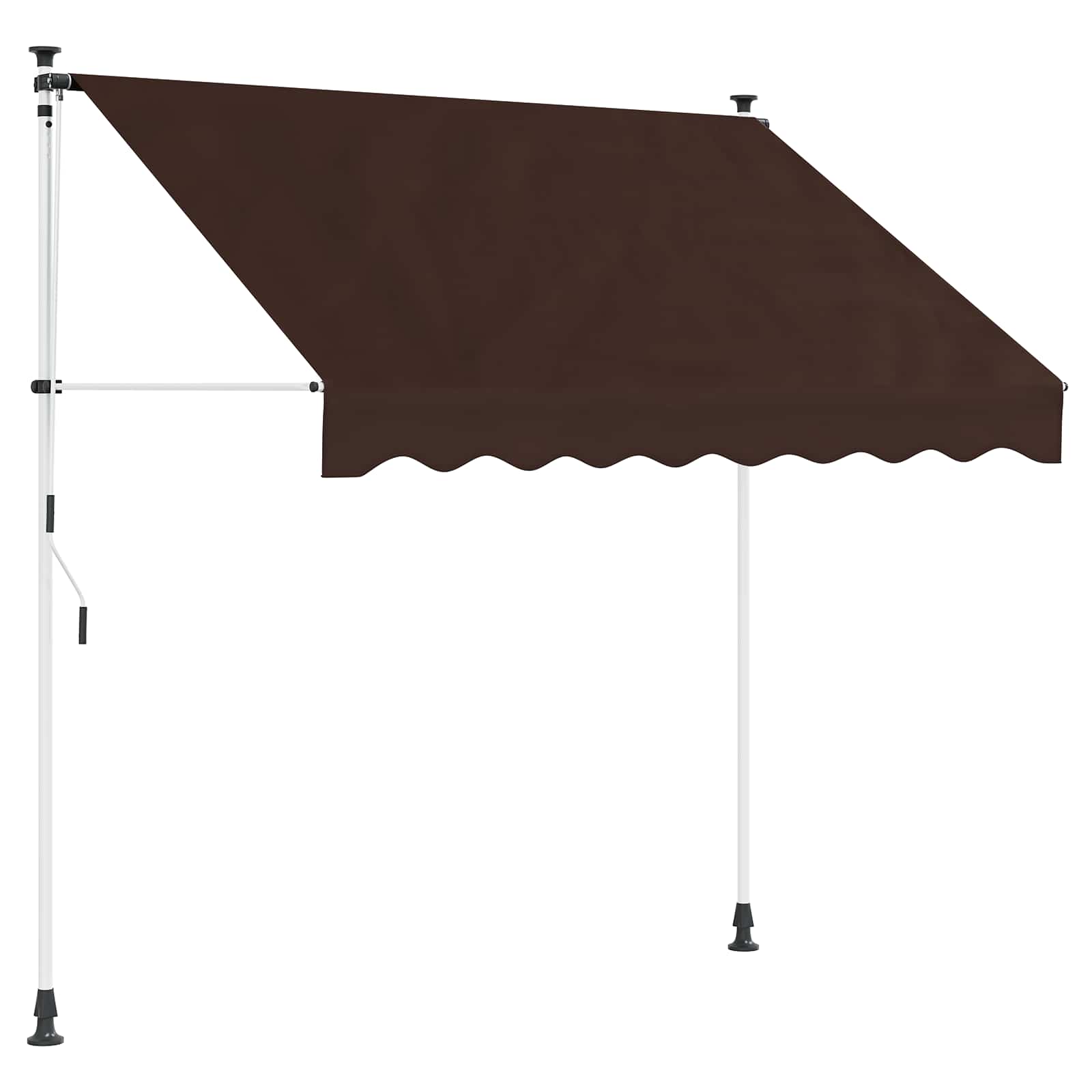 vidaXL Ręczna markiza zwijana brązowy 100 cm